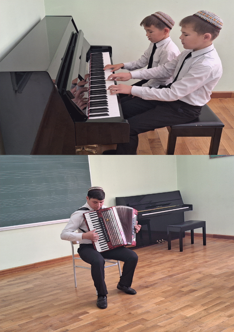 Young people are guided towards a musical career.